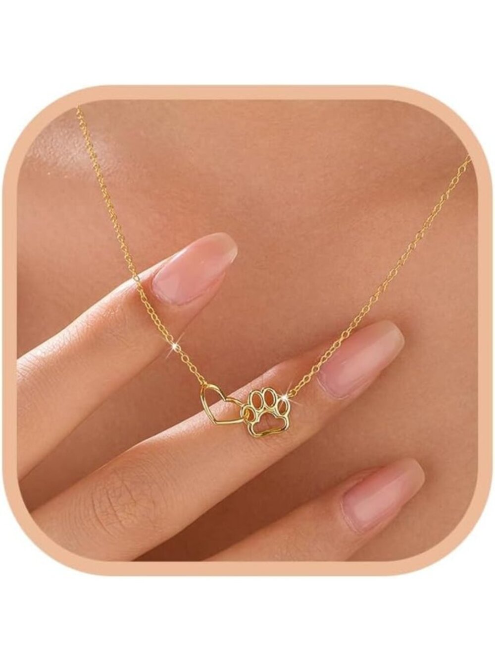 Dainty 925 Sterling Silver Dog Paw Print Necklace - Memorial Gift for Pet Lovers